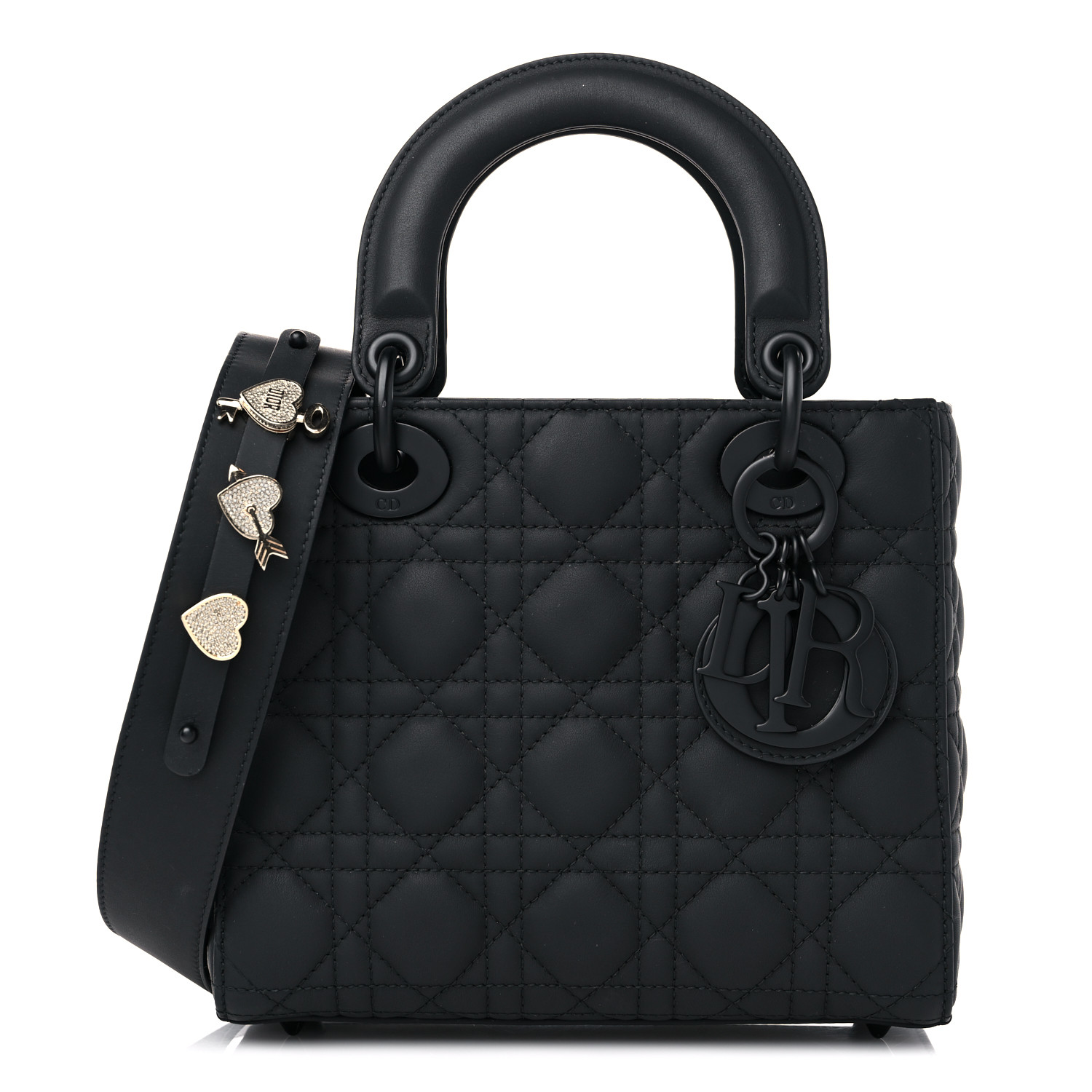 Ultra Matte Calfskin Cannage Small My ABC Lady Black