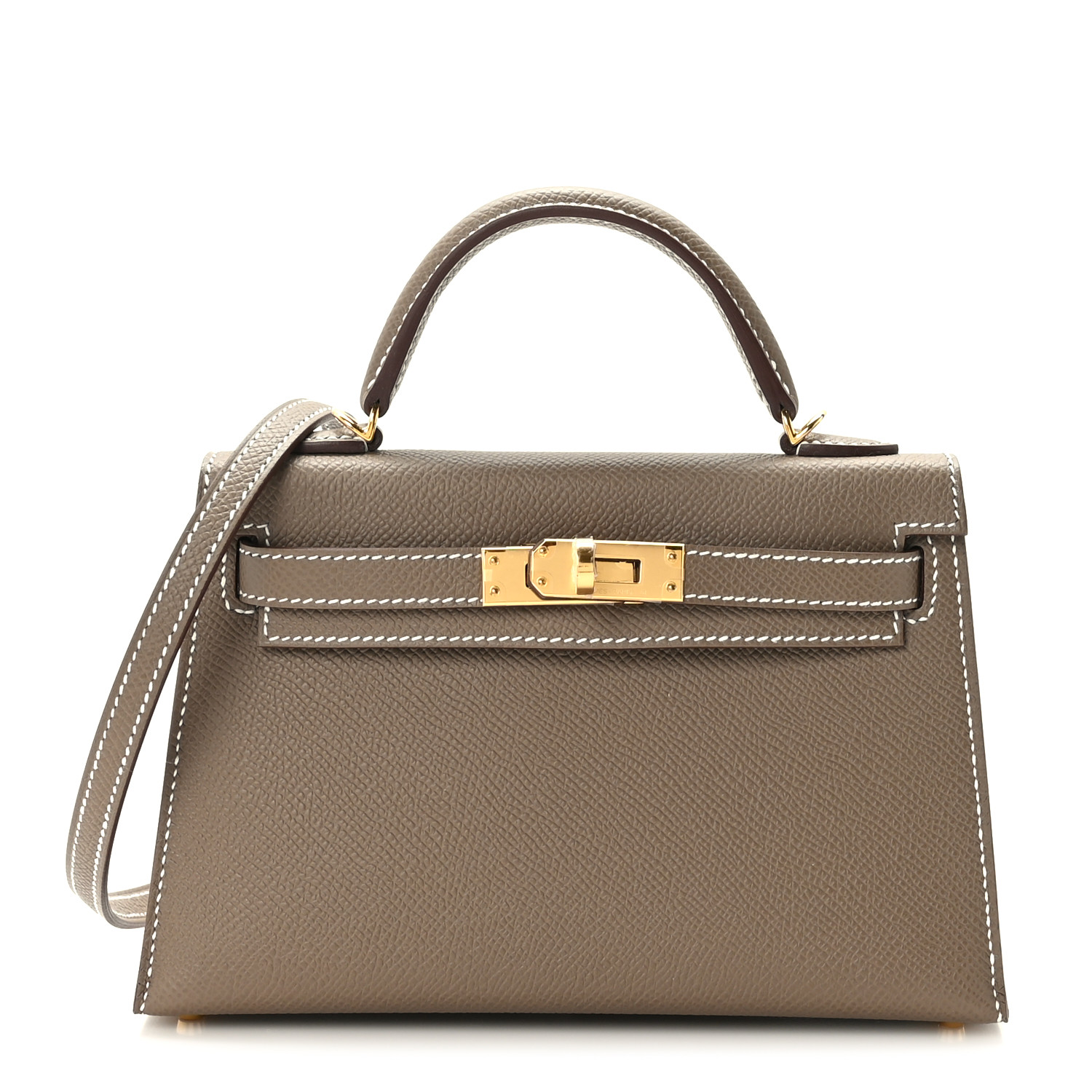 Epsom Mini Kelly Sellier 20 Etoupe