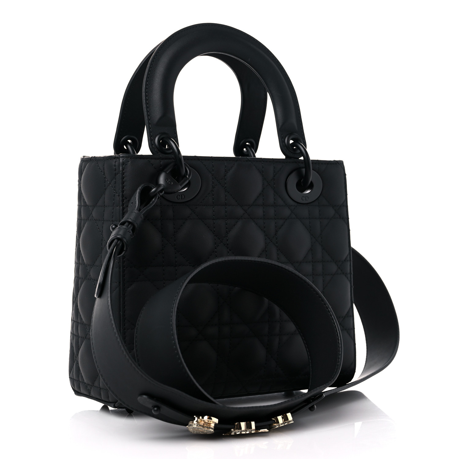 Ultra Matte Calfskin Cannage Small My ABC Lady Black